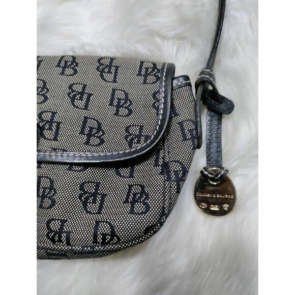 Dooney And Bourke Monogram Logo Canvas Crossbody Bag Gray Small - Picture 5 of 13